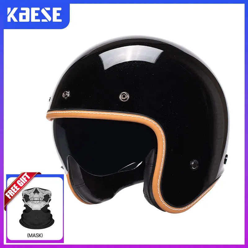 

Open Face Crash Helmets Retro 3/4 Motorcycle Helmets Vintage Jet Helmet TT&COCASCOS Cafe Racer Four Seasons DOT Capacete De Moto