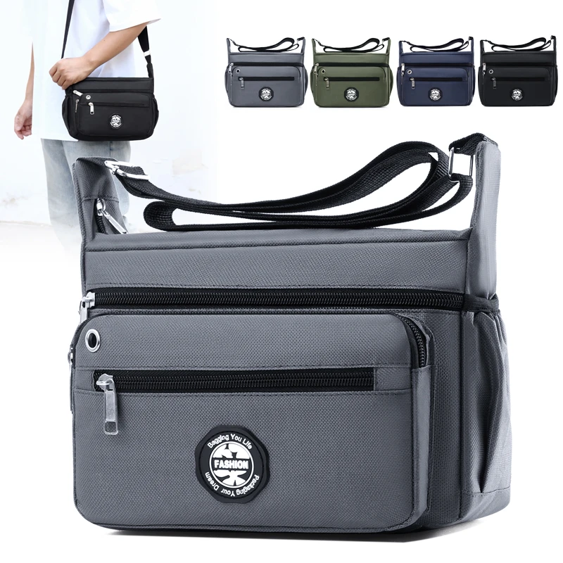 حقيبة كتف عصرية ذات سعة كبيرة مع جيوب متعددة، ومجم...