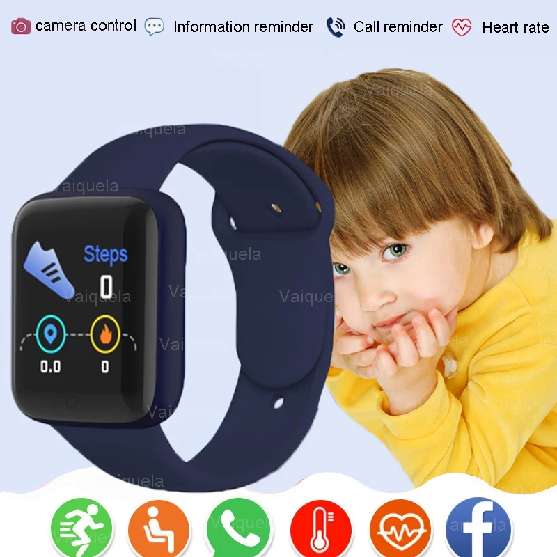 

Children's Smart Digital Connected Watch With Call Reminder Step Count Heart Rate Monitoring For Children Men Women Watch Hours