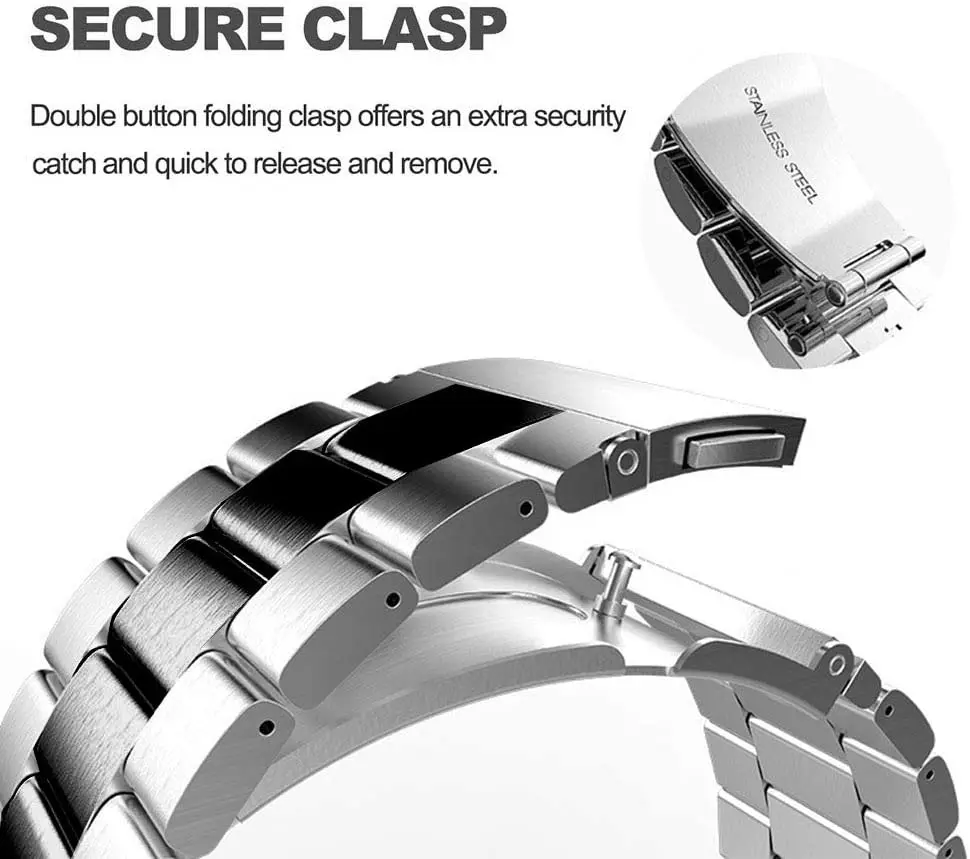 Stainless Steel Strap - Premium Metal Bracelet