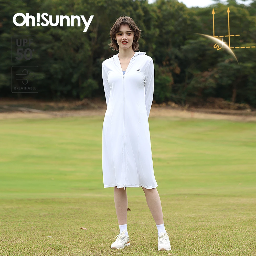 OhSunny Women Trench 2024 New Fashion UV Protection UPF 2000+ Long Coat Breathable Hooded Washable Spring Summer Outdoor Jacket 400 2000 mesh detachable nozzle long and short spray gun shower greenhouse seedling irrigation aluminum alloy nozzle