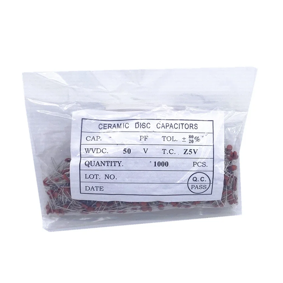 Ceramic Capacitor 960Pcs/lot Ceramic capacitor Assortment Kit 2PF-0.1UF 50V Ceramic capacitors set 24value*40pcs diy Electronic capacitors 20%