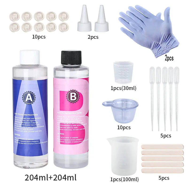 Kit de résine époxy et durcisseur, 8oz, 8oz, résistant au jaunissement,  ensemble de résine en fonte facile, fournitures de bricolage pour faire des  cadeaux pour noël et nouvel an - AliExpress