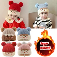 Baby Knit Hat Winter Warm Windproof Ear Cover Infant Beanie Cute Korean Style Fashionable Crochet Cap For Boys Girls Toddler