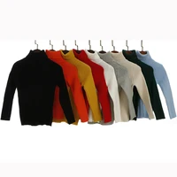 Baby Turtleneck Knitted Sweaters Girls Winter Clothes Children Boys Pullover Toddler Knit Sweate Cotton Baby Pullover Clothes