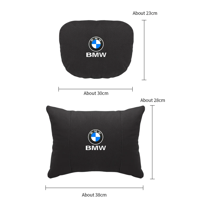 스웨이드 자동차 목베개 헤드레스트 요추 지지대 통기성 시트 베개 (BMW M M3 M5 E36 E39 E46 E60 E90 E91 E92 F15 F30 X3 X5 용)