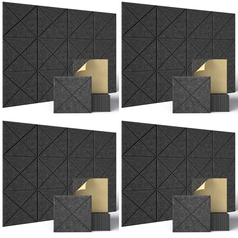 

48 Pcs Acoustic Panels,Sound Insulation Board,Wall Sound Insulation Board,For Acoustic Treatment,Wall Decor,Studio,Etc