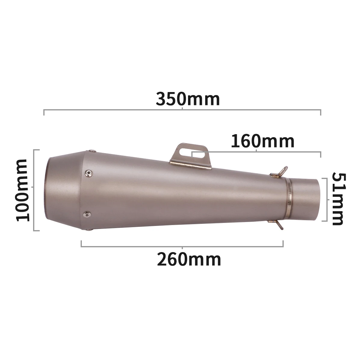 For Z900 GSXR1000 R1 MT07 MT09 M4 51mm Universal Motorcycle Exhaust Systems Escape Muffler Moto DB Killer Titanium Alloy - Image 2