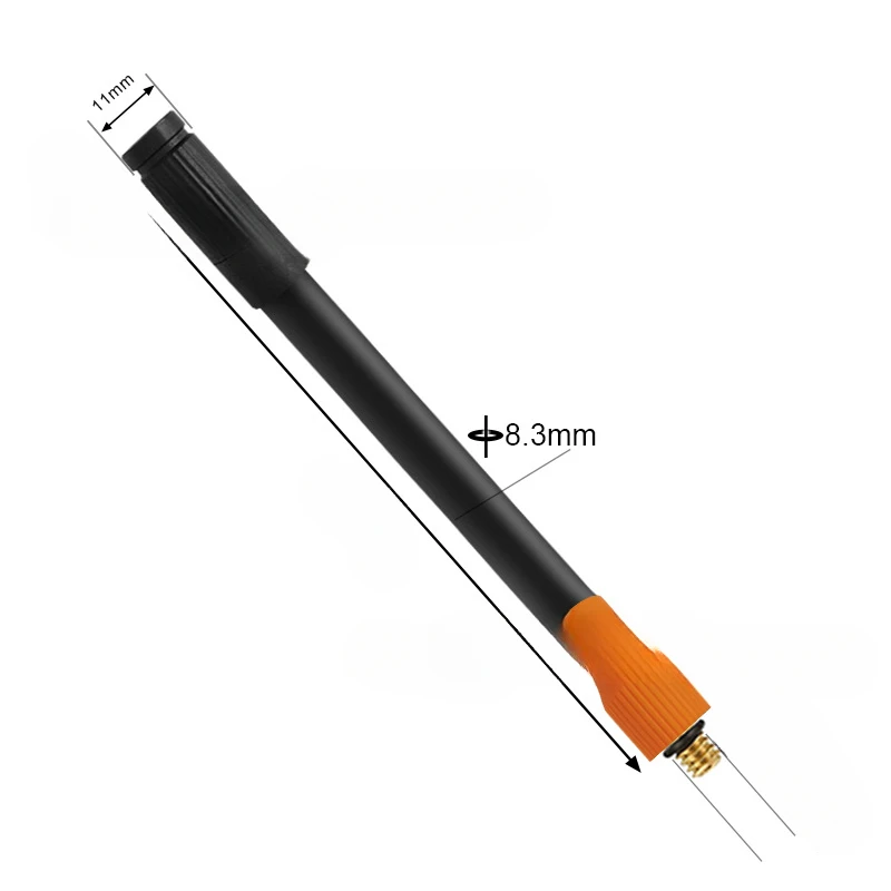 Tire Pump Accessories Portable Air Pump M6 Thread Extension Inflation Tube Standard Tire Valve With Fine Teeth For M6 Car Bicycle Motorcycl Thread Integrated