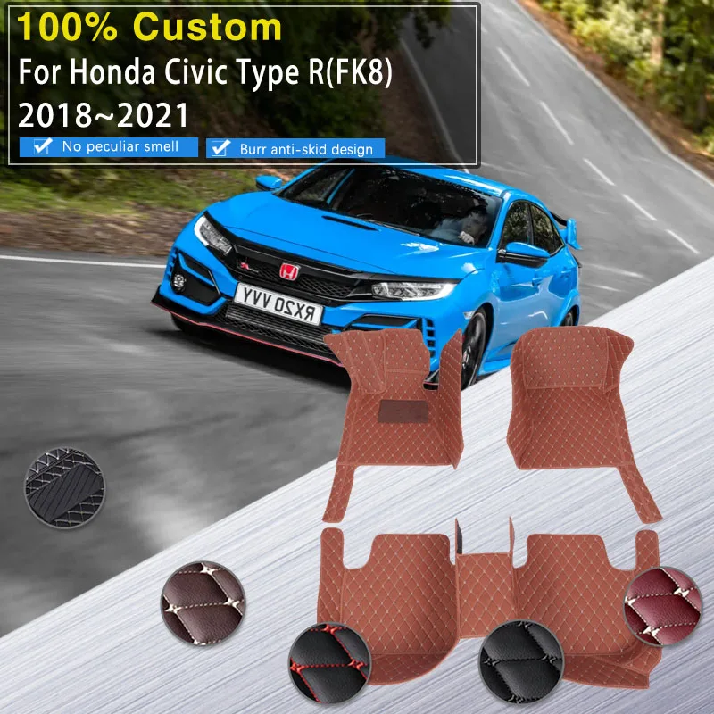 Luxury Car Floor Mats For Honda Civic Type R Shibikku Taipuāru FK8 2018
