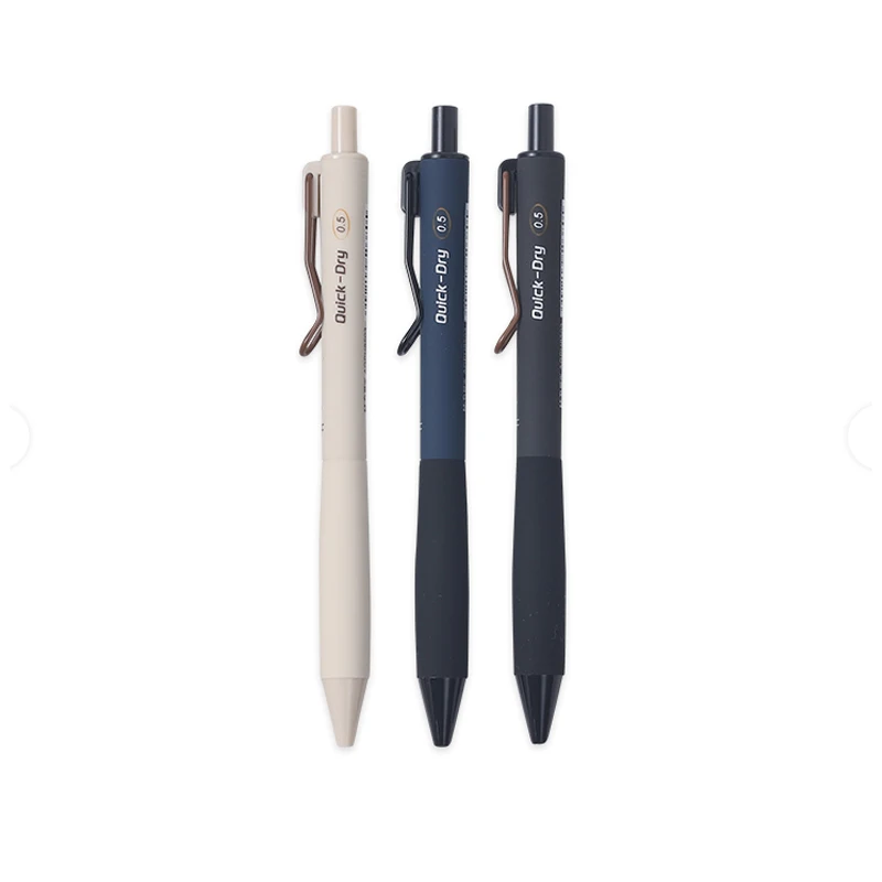M&G 3pcs 0.5mm Quick Drying Black Ink Gel Pen Office Pen Signing Pen Office Supplies Stationery School Supplies Gift 3