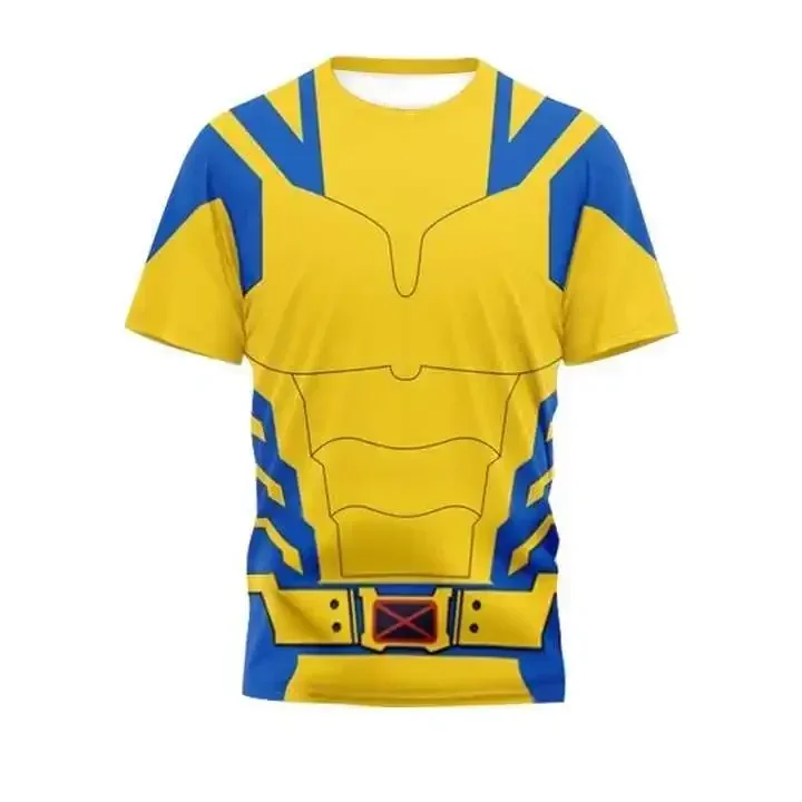 Deadpool Wolverine T Shirt Men 3 Costume Adult Kids Summer Short Sleeve Superhero Training Uniform Tracksuit Top
