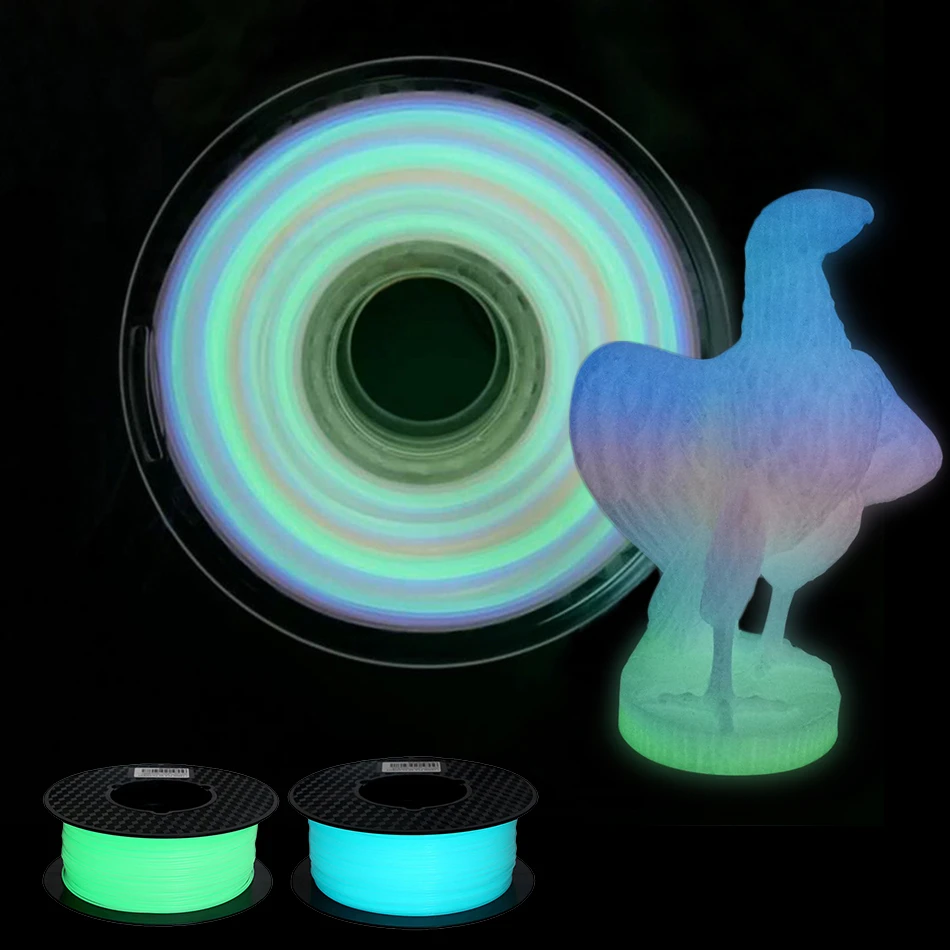 plastic 3d printer Glow In The Dark PLA Filament 3D Printer Sublimation Noctilucent Plastic Material For 3D Printing Noctilucous Rainbow Green Blue carbon fiber petg