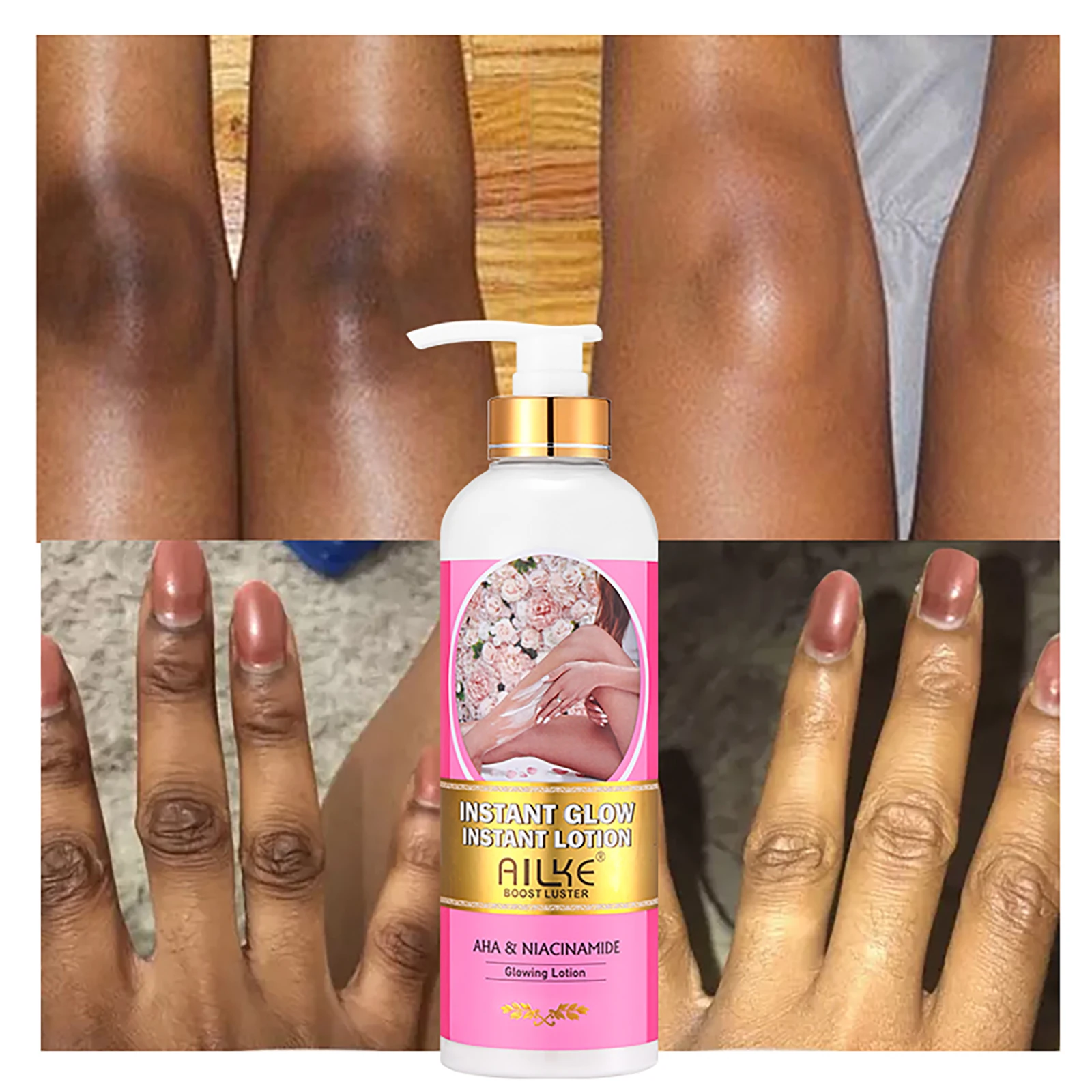 AILKE Vegan Brightening Body Lotion, with AHA, Niacinamide, Moisturizing, Hydration, for All Skin Type, Radiant Skin Body Cream 4