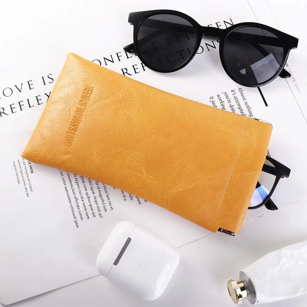 

Soft PU Leather Glasses Storage Bag Sunglasses Case Portable Pouch Glasses Protective Cover Cosmetic Bag Small Coin Purse