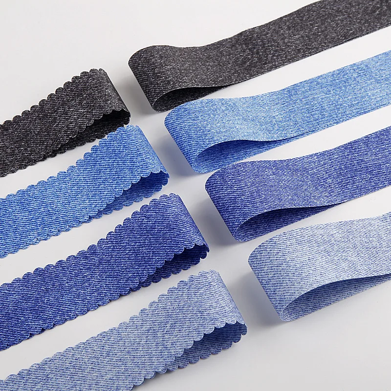 10 Yards Twill Lace Denim Single Colo Ribbon 38MM DIY Handmade Headdress Fabric For Hair Bows Crafts Accessories Material
