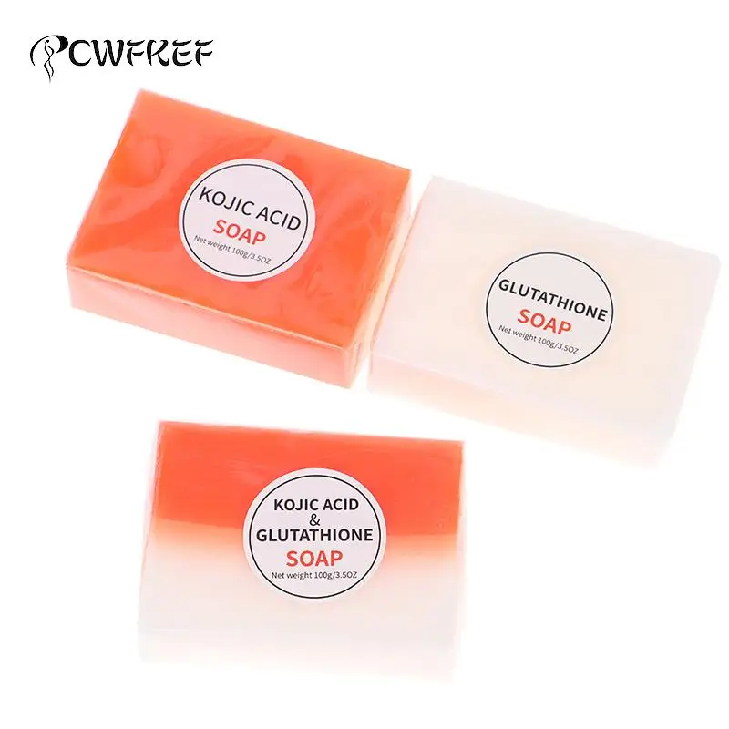 Body Whitening Soap Kojic Acid Soap Skin Lightening Whitening Cleansing Handmade Soap With Label