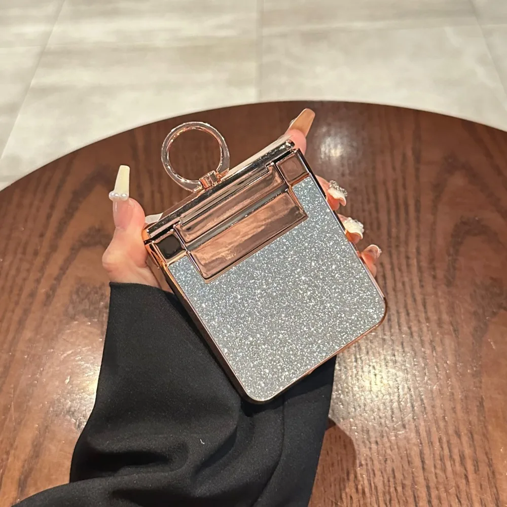Glitter Gradient Diamond Plating Ring Holder Bling Shockproof Case