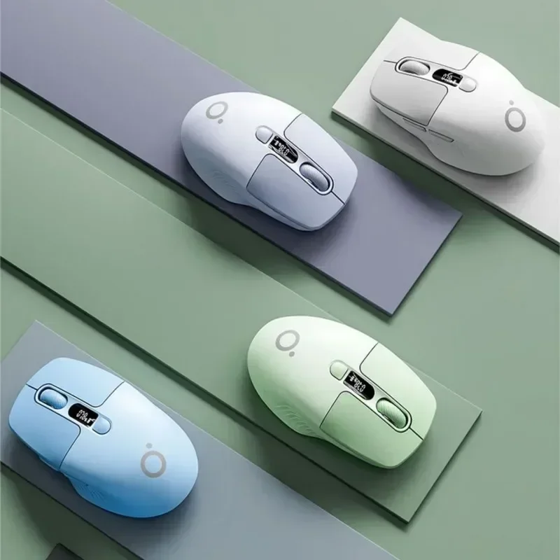 Eweadn Q1 Mice 2.4 Wireless Bluetooth Dual-Mode Mouse 1600PDI Smart Screen Esports Silent Rechargeable Gaming Mouse for Office