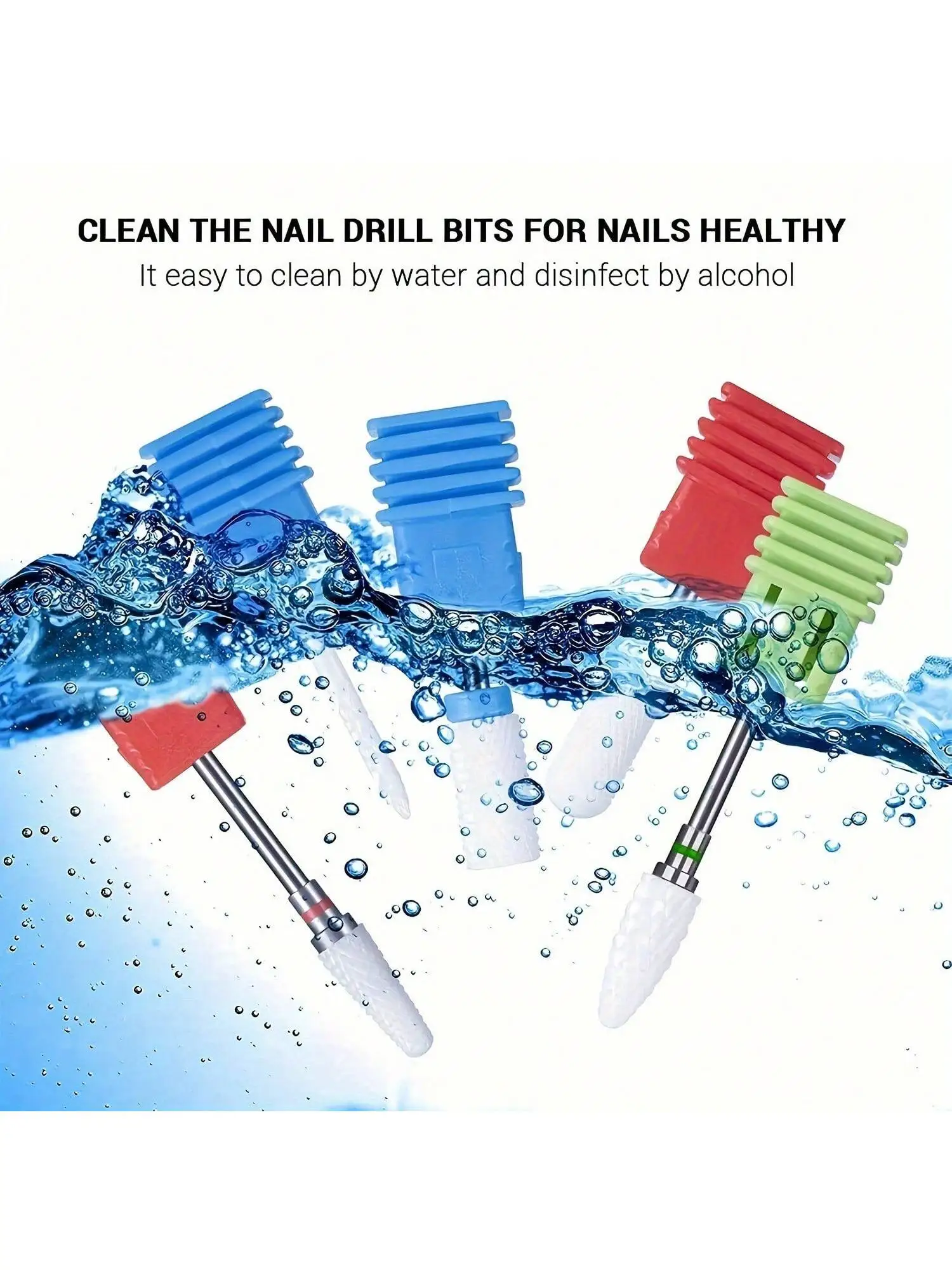 1 또는 5개/세트 세라믹 네일 드릴 비트, 아크릴 젤 제거용 다양한 그릿의 네일 폴리싱 비트, 매니큐어 페디큐어 도구