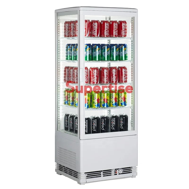 Supertise Counter Top Four Sided Glass Cooler, Glass Cabinet Show Case Backery Display Fridge /cold Beverage Chiller custom sundo trending products modern justelry counter display watch showcase watch watch watch glass display cabinet showcase