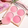 4-color matte blush, peach pink, coral blush powder, Korean low saturation soft fog blush, can lighten, create three-dimensional 1