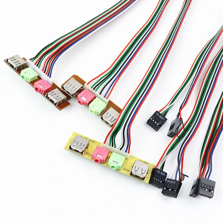 DIY 컴퓨터 DIY 하드 디스크 확장 석션 액세서리, 알루미늄 3.5 HDD 하드 디스크 브래킷 및 박스 10 PC 컴퓨터 케이스 전면 패널 USB 오디오 포트 마이크 이어폰 케이블, PC 오디오 입출력 근처, 6.8 cm, 7.4 cm, 7.8cm, 1 개 2 개