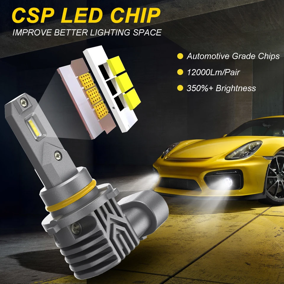 BMTxms H8 H11 LED Switchback Yellow White Fog Light 9006 HB4 9005