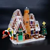Creative Mini Christmas Gingerbread man House Building Blocks Hut Model Assemble Bricks Toy Holiday Gifts For Kid Girl Boy Adult 2