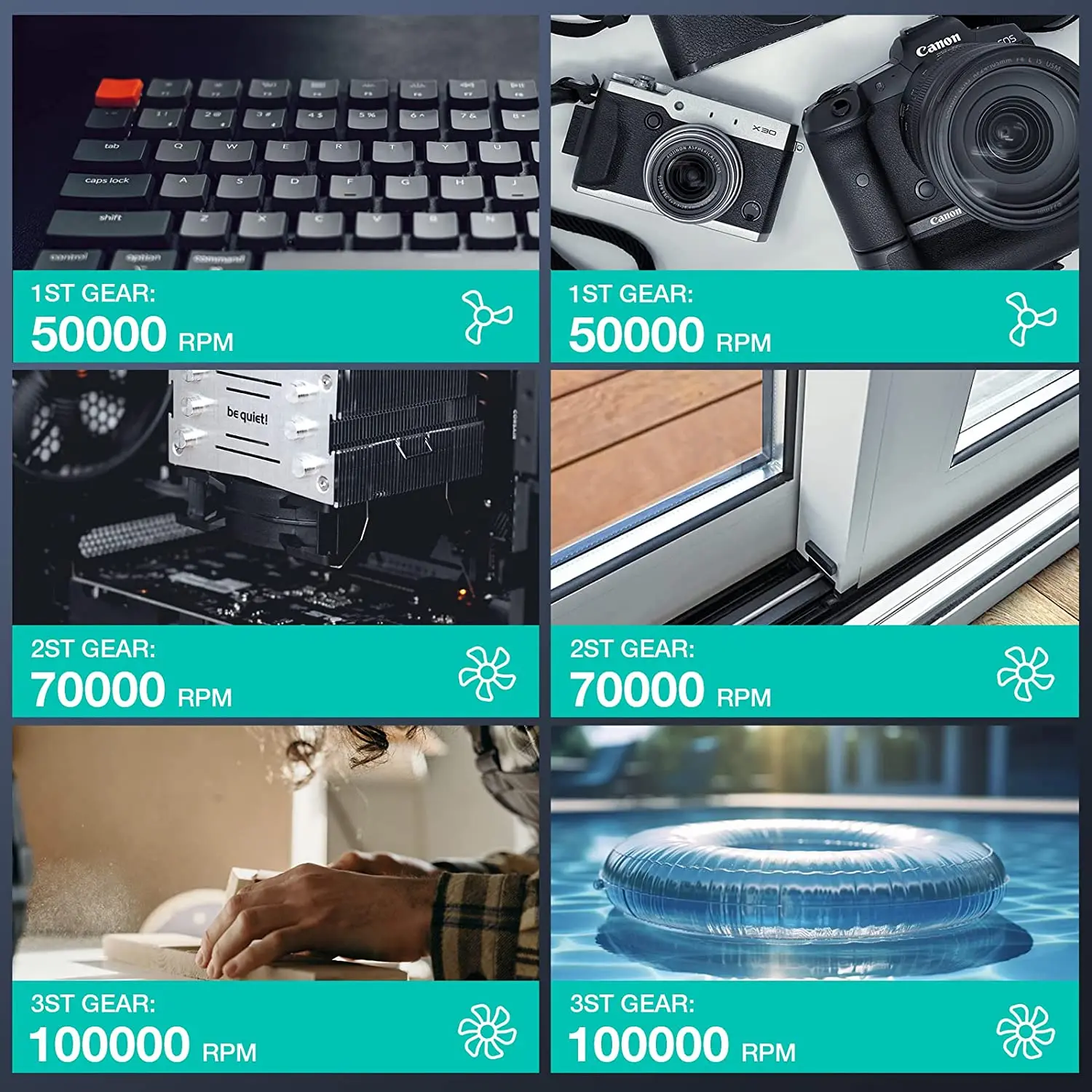ar elétrico, Handheld, PC espanador, Teclado do