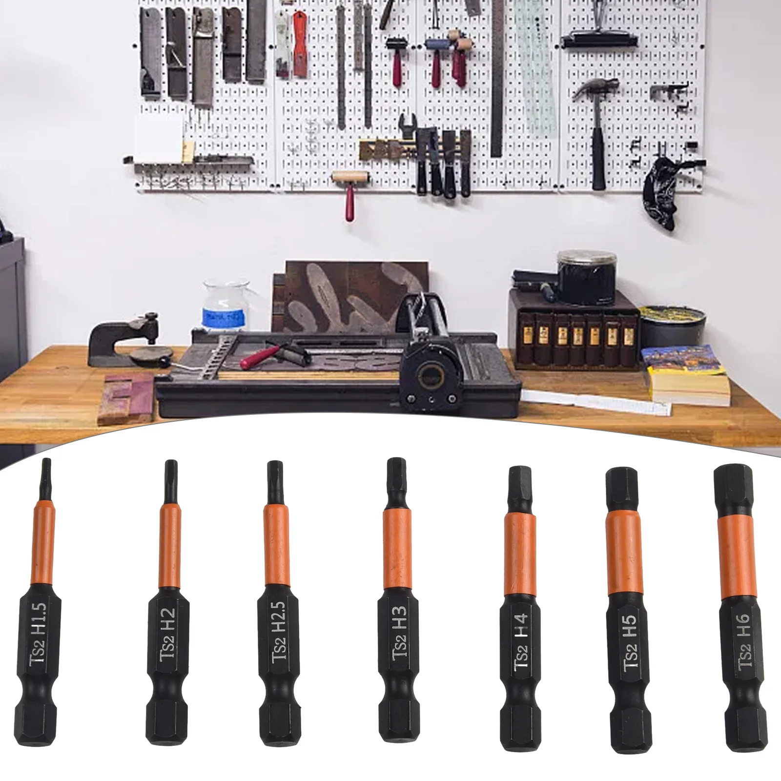 

Magnetic Hex Head Wrench Drill Bit Set 7PC Screwdriver Bit Set for Easy Installation Durable Alloy Steel Material