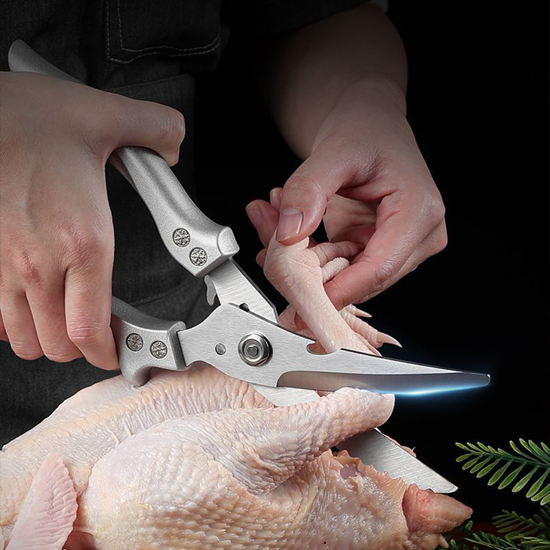 Chicken Bone Scissors Professional Upgraded Poultry Shears Cutter Stainless Steel Turkey Meat Fish Vegetables Kitchen Scissors