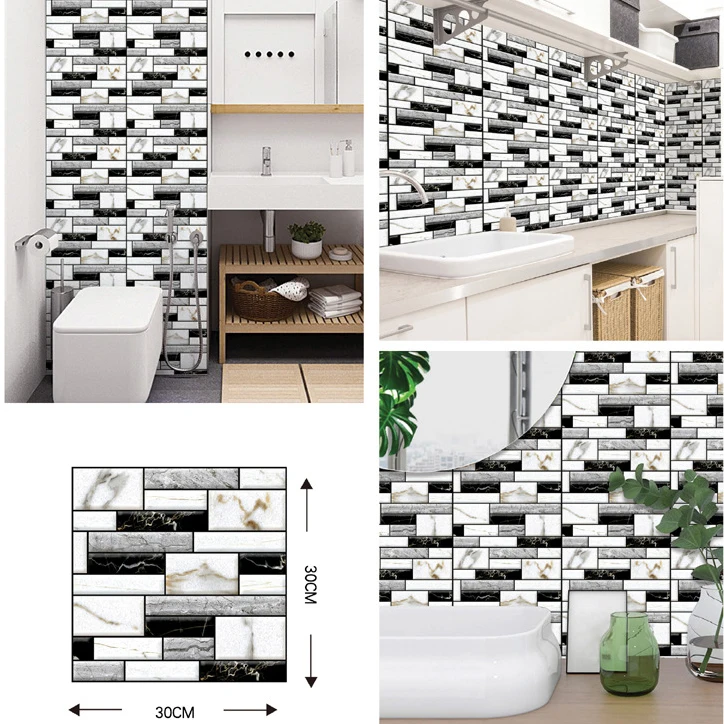 Papel de Parede Decorativo Auto-Adesivo Impermeável 12 peças - Imagem 3