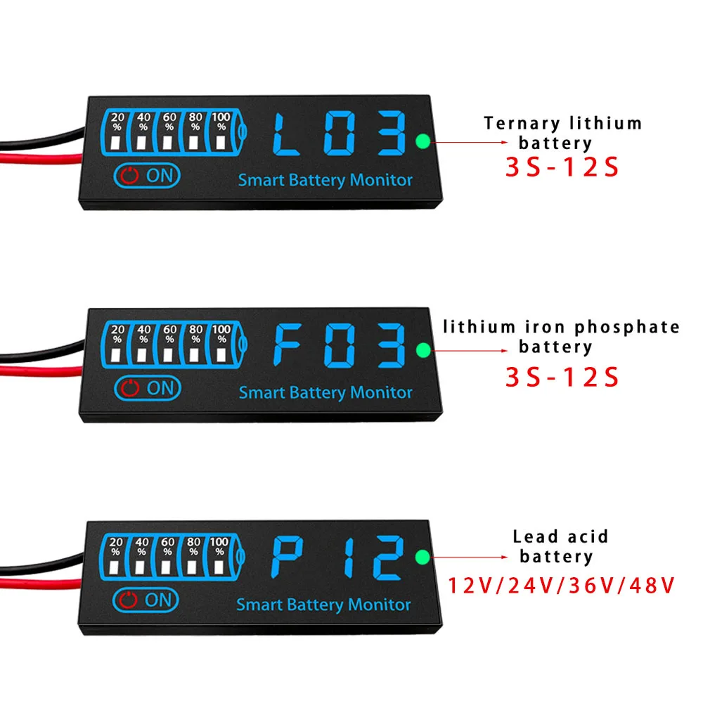 Testeur de Batterie RC 7-55V branché sur une batterie Plomb, mesurant la tension en temps réel