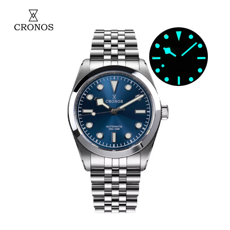 Cronos New Mechanical Men Watches 36mm Automatic PT5000 SW200