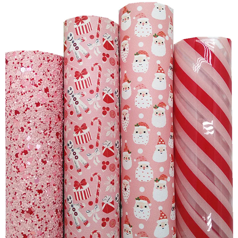 Pink Glitter Synthetic Leather Faux Leather Sheets Crafts Faux