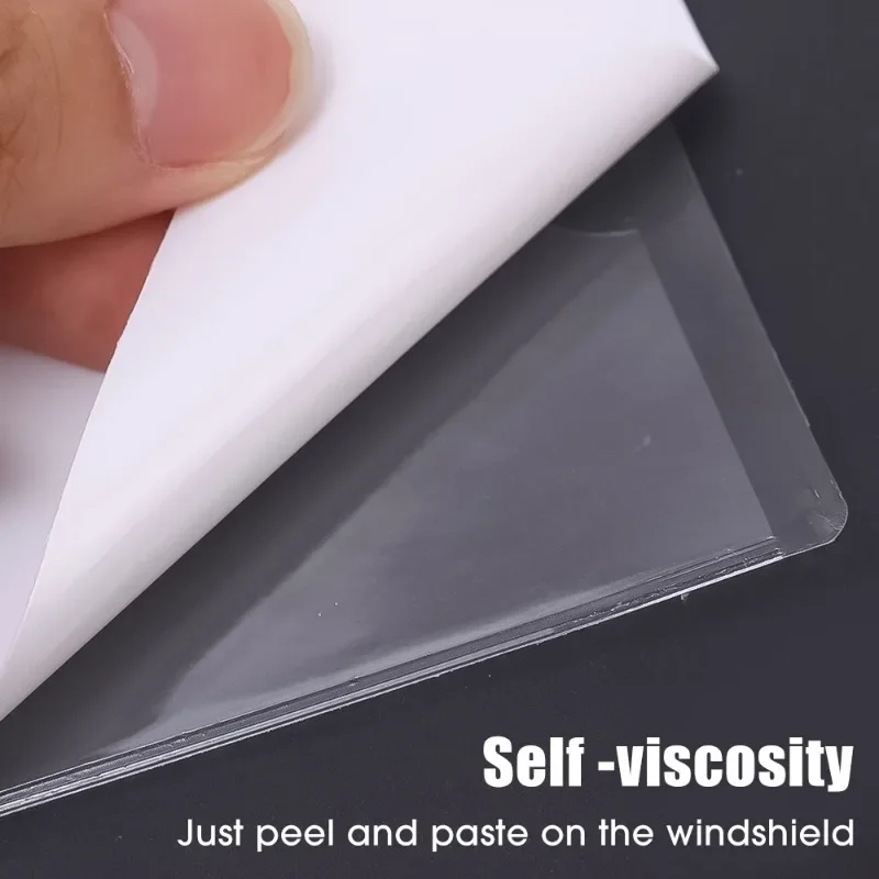 Waterproof Adhesive Plastic Card Sleeve with Top-Open Design