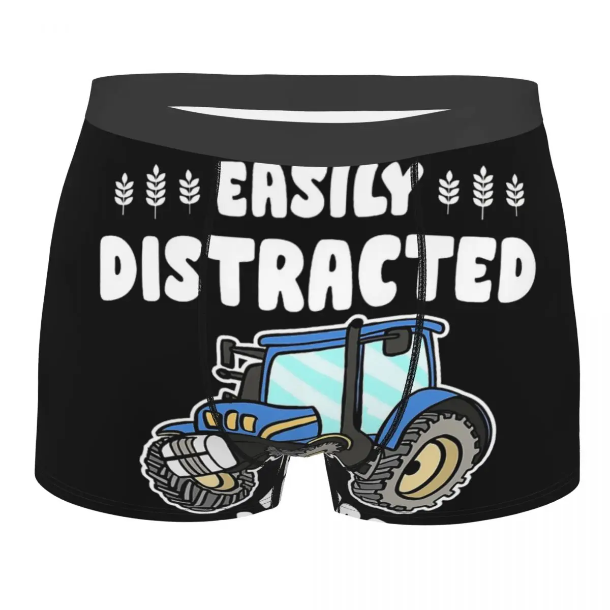 blue Tractors Gift Men Boxer Briefs Underpants Highly Breathable Top Quality Birthday Gifts
