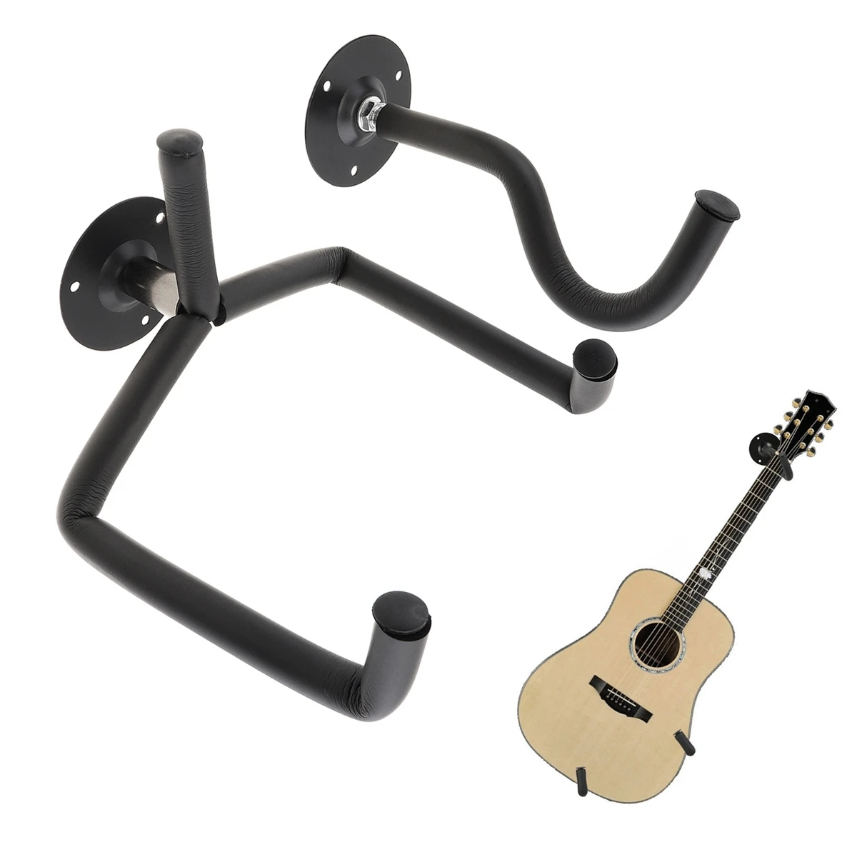 Soporte de pared para guitarra Slatwall horizontal para colgar en la pared,  gancho para bajo