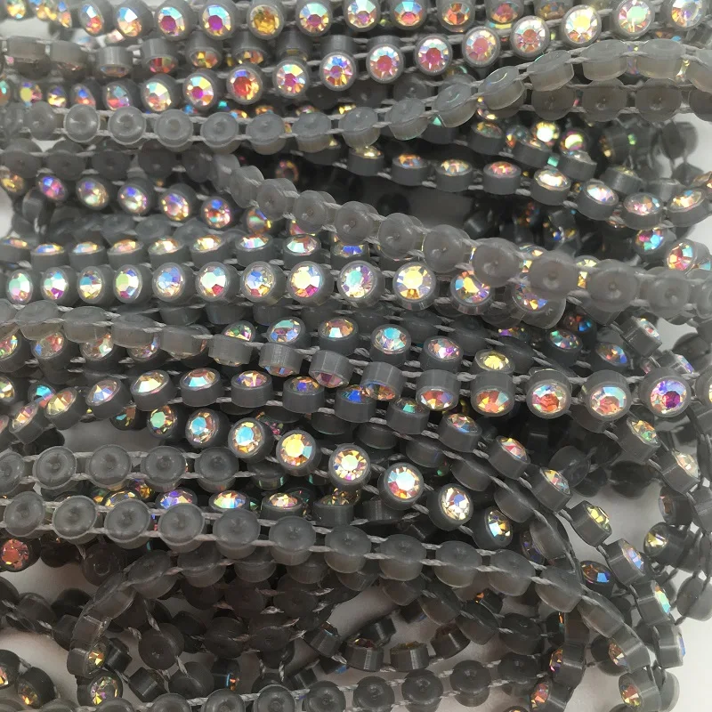 TABA® Sparkling AB Crystal Rhinestone Trim - 10 Yards of Elegant Rhinestone Banding