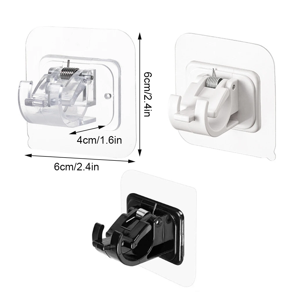 2/1 Stuks Gordijnroede Houder Haak Zelfklevend Nagelvrij Verstelbare Klem Haak Verstelbare Muur Gordijn Vaste Clip Opknoping Rack