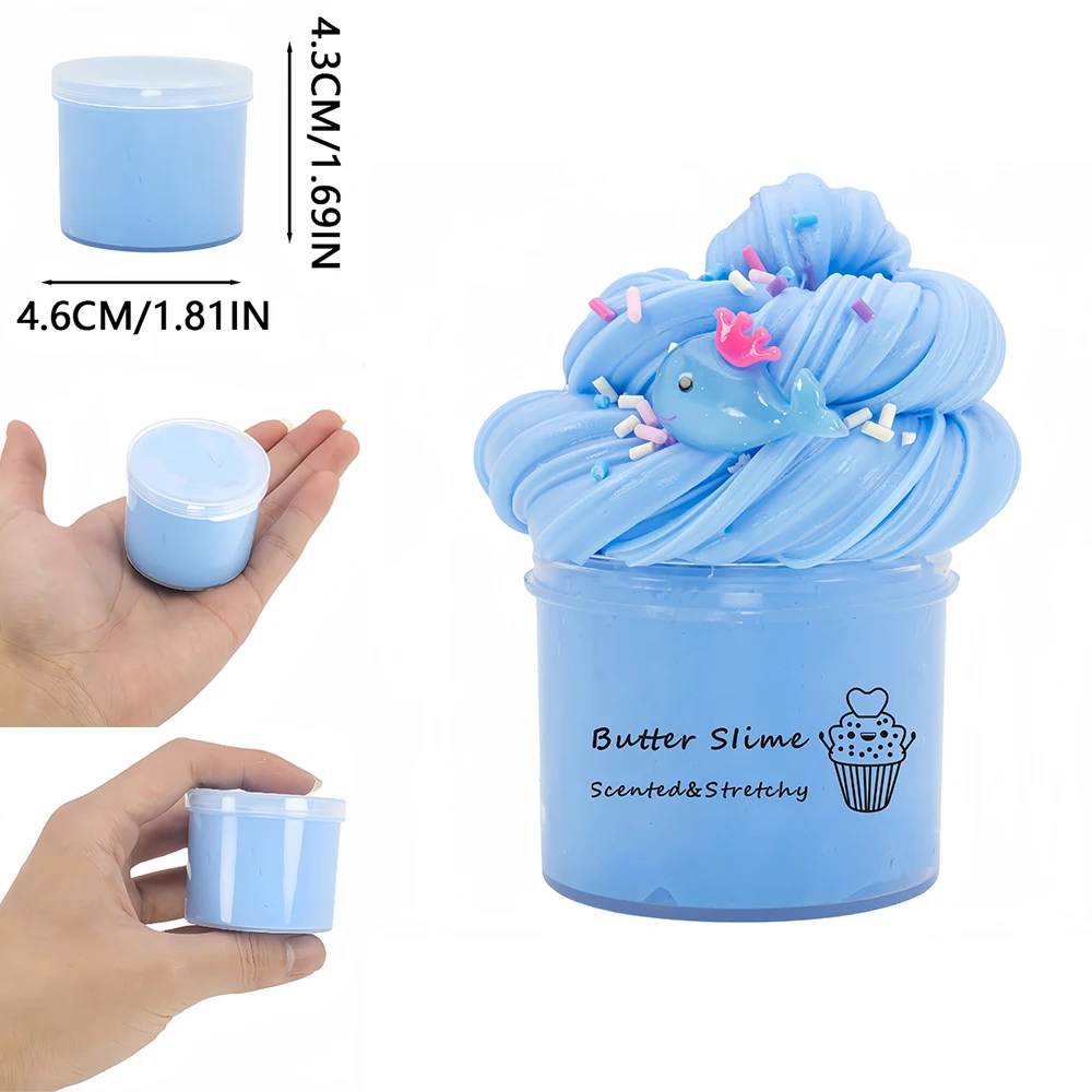 3Packs 70ml Slime Butter Soft Stretchy And Non-sticky Slime Kit Watermelon Cloud DIY Making Set Scented Toys Favors Gifts,slime kit