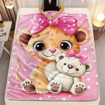 Leopard Cub Fleece Blanket 3