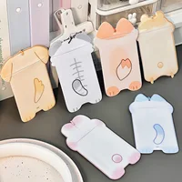 1Pcs Photocard Holder, Cute Cartoon Animal ID Credit Card Holder with Keychain Hard Shell Protective Photo Sleeves 2