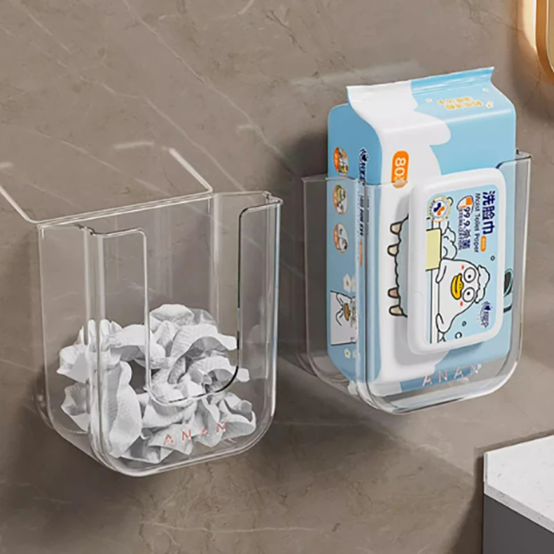 Wet Wipe Box Wall Mounted Wipe Tissue Organiser Box Self-Adhesive Paper Towel Dispenser For Kitchen Bathroom