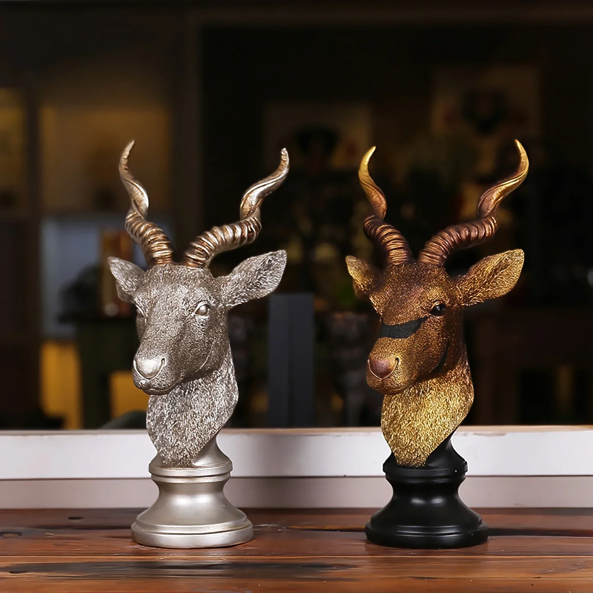 Nuovo Tipo Di Ornamento Per La Testa Di Animale Arredamento Decorativo Per La Casa In Stile Pastorale Americano Display Squisito Per La Decorazione De