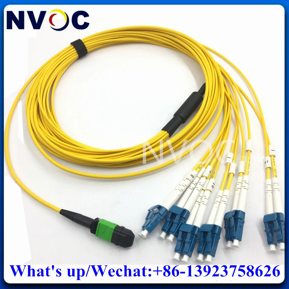 MPO/APC Male(SENKO)-12xLC 2.0mm Fanout Fiber Optical Patch Cord,3.0mm 12C  G657A1 Mini Yellow LSZH Round Cable,L:3M (2M+1M) AliExpress