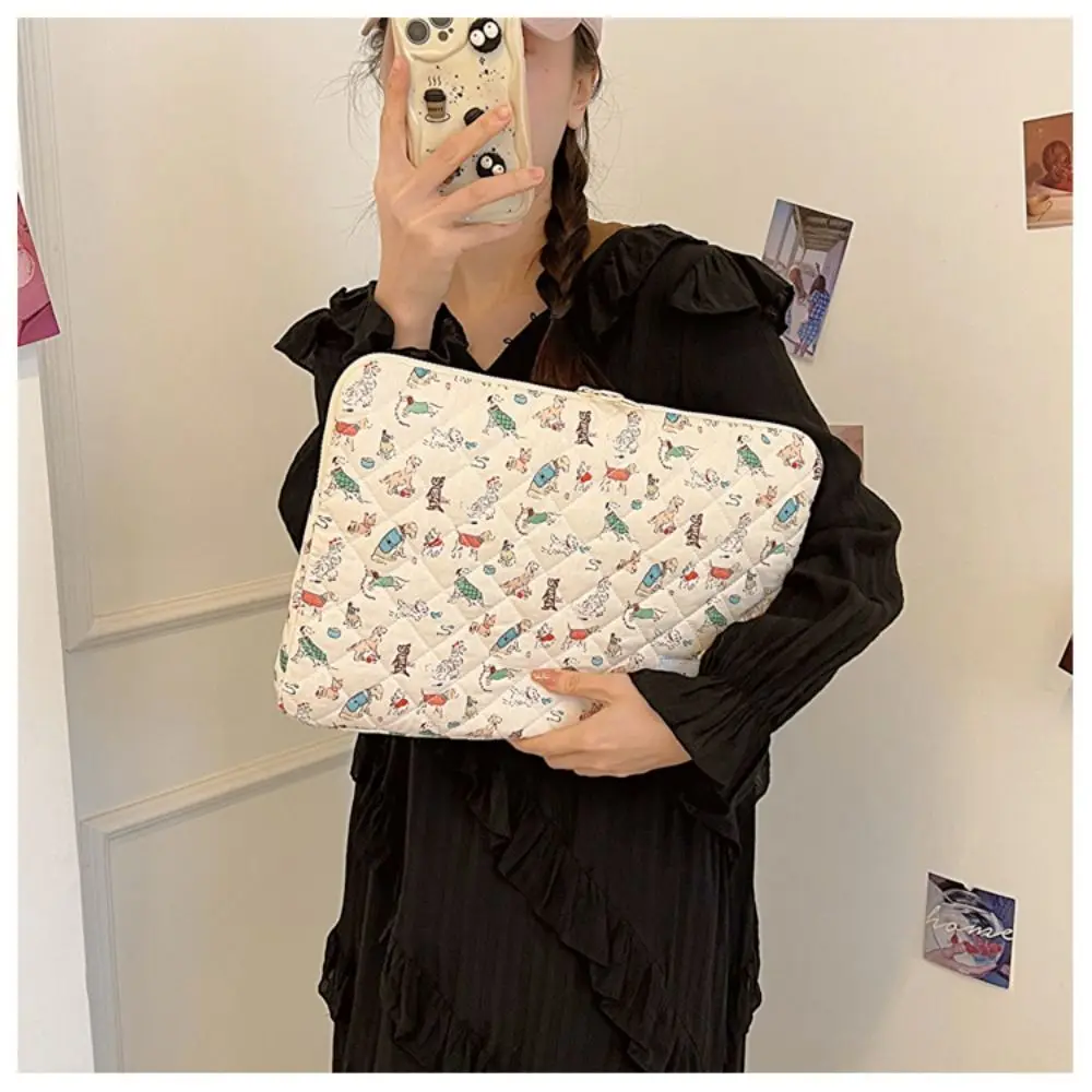 High Quality 11-15 Inch Laptop Sleeve Water-Resistant Protective Computer Cover Flower Pattern Cartoon Laptop Pouch for Women