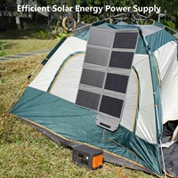 MHPOWOS – panneau solaire pliable 80W, alimentation Portable avec 4 Ports (DC/USB-C/2xUSB-A) et connecteur 7 en 1 pour sauvegarde d'urgence 3
