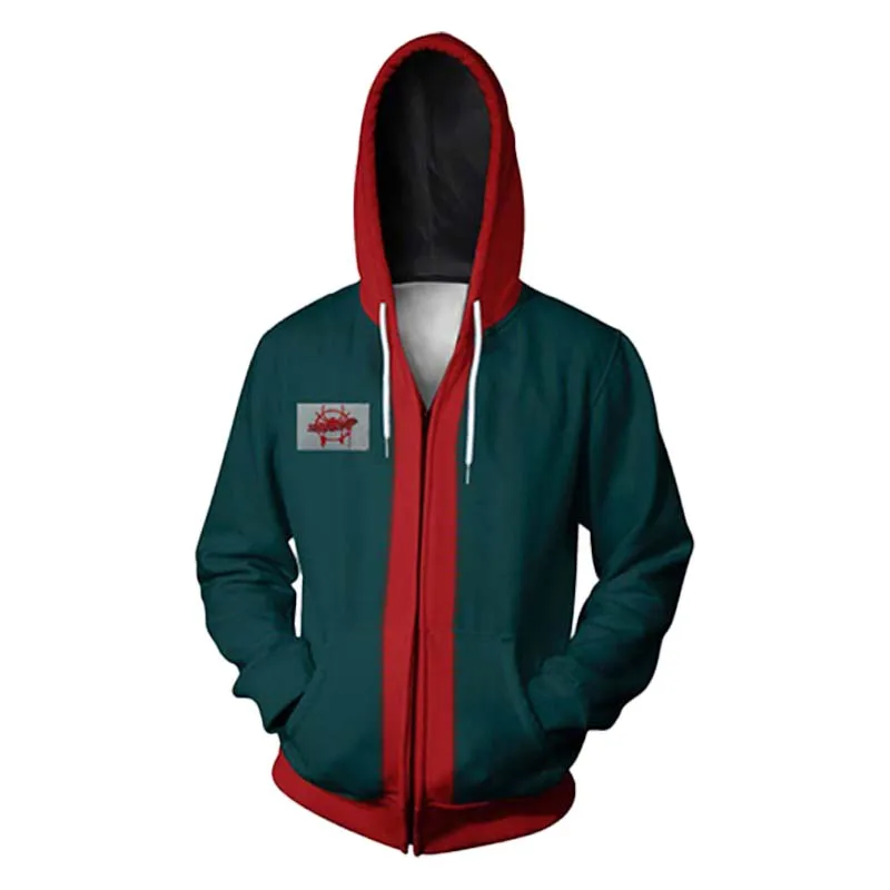 Spiderman Hoodie – Full Zip Jumper – Cosplay Superhero Jacket – Unisex – Red/Blue